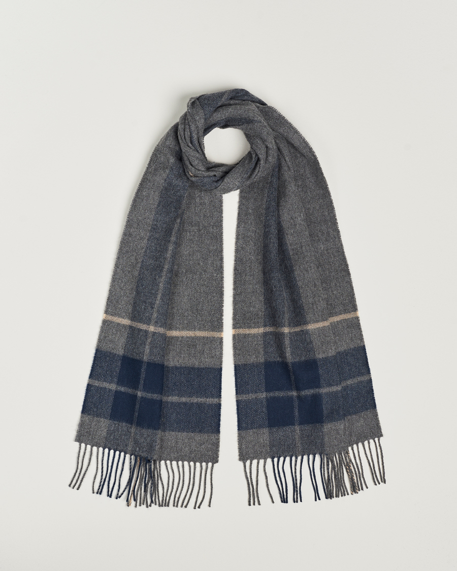 Herren | Gloverall Lambswool Scarf Grey Check | Gloverall | Lambswool Scarf Grey Check