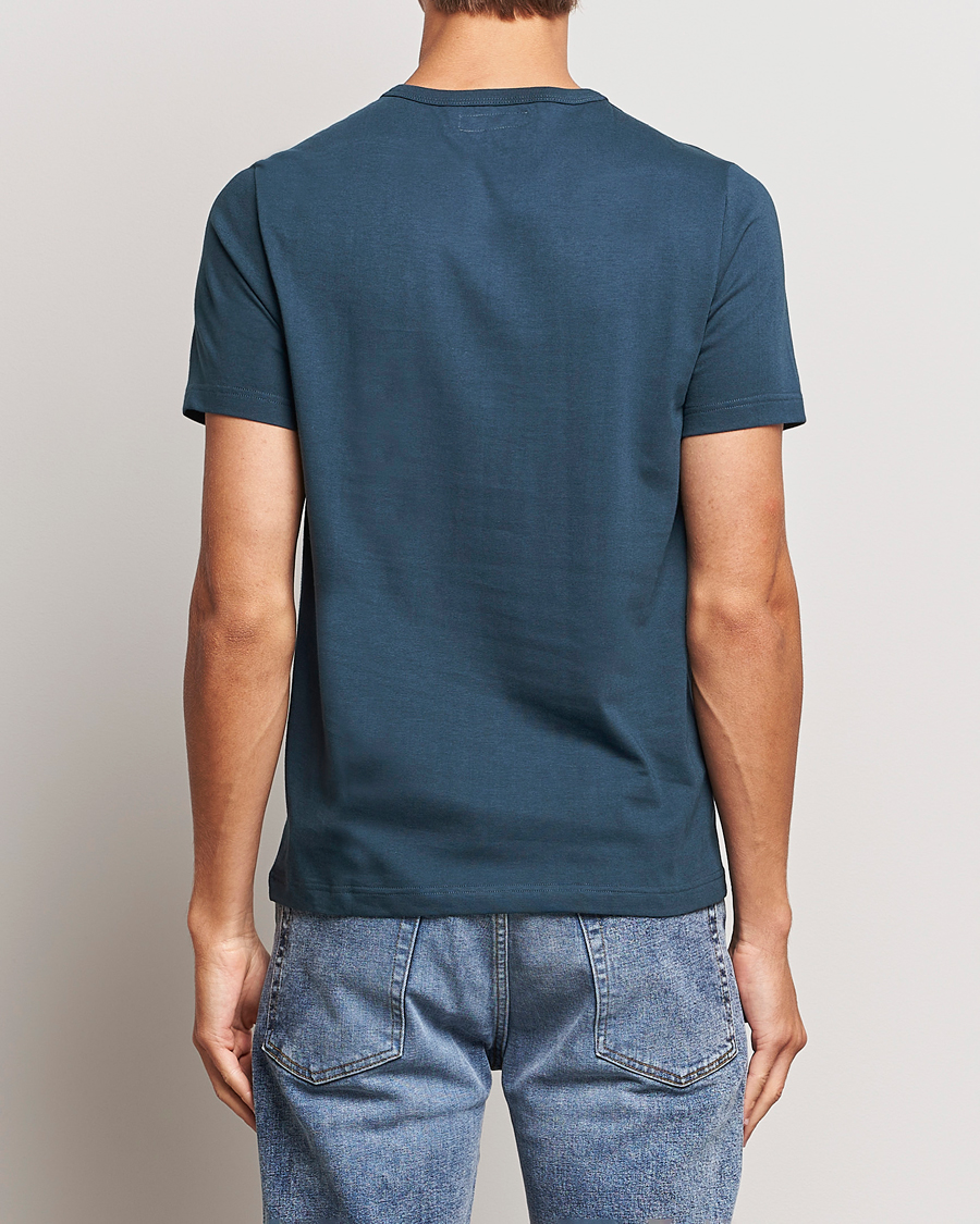 Herren | T-Shirts | Merz b. Schwanen | 1950s Classic Loopwheeled T-Shirt Mineral Blue