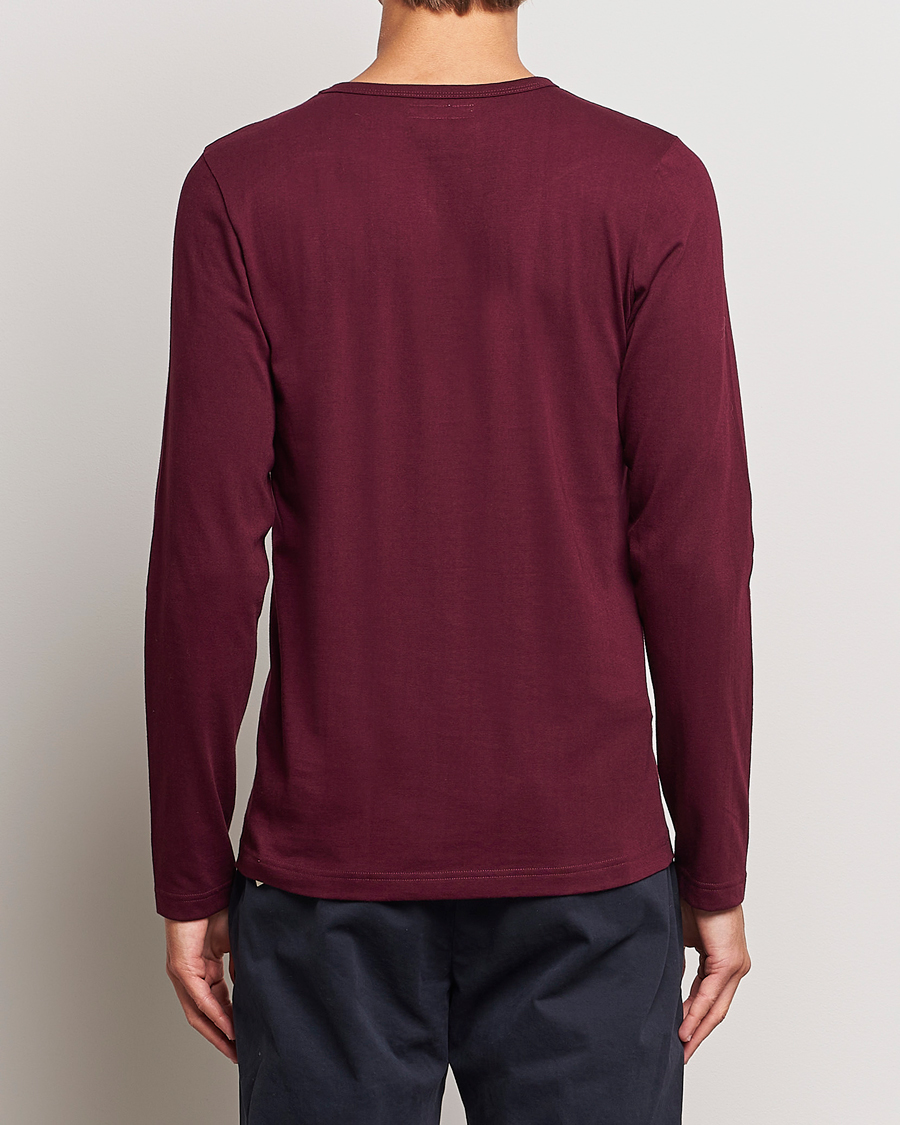Herren | T-Shirts | Merz b. Schwanen | 1950s Classic Loopwheeled Longsleeve T-Shirt Ruby Red