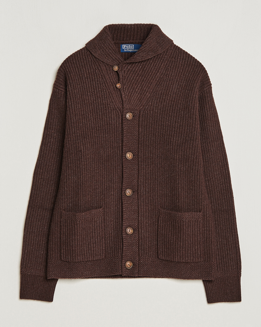 Herren | Pullover | Polo Ralph Lauren | Wool Knitted Sweater Bear Brown Heather