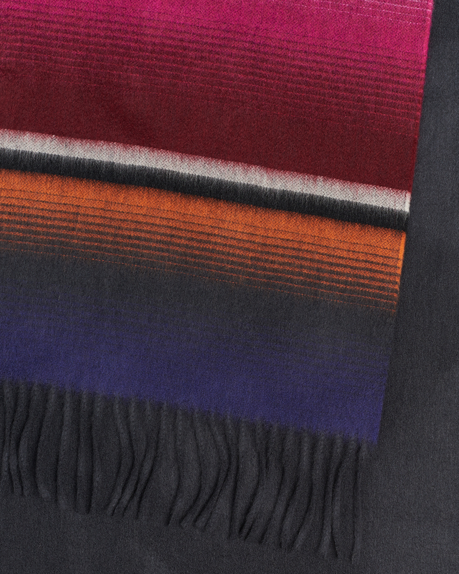 Herren | Begg & Co Solid/Checked Cashmere Scarf 36*183cm Midnight Pink | Begg & Co | Solid/Checked Cashmere Scarf 36*183cm Midnight Pink