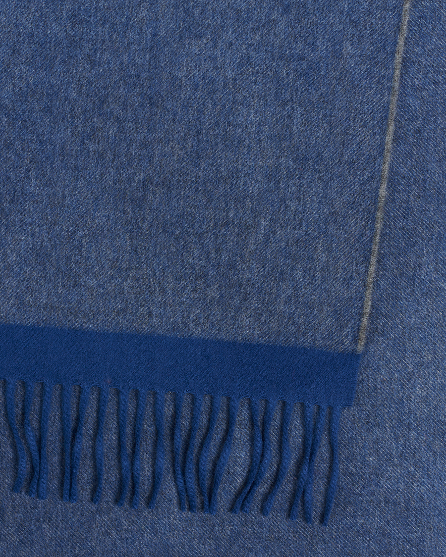 Herren | Begg & Co Solid Board Wool/Cashmere Scarf Blue Grey | Begg & Co | Solid Board Wool/Cashmere Scarf Blue Grey