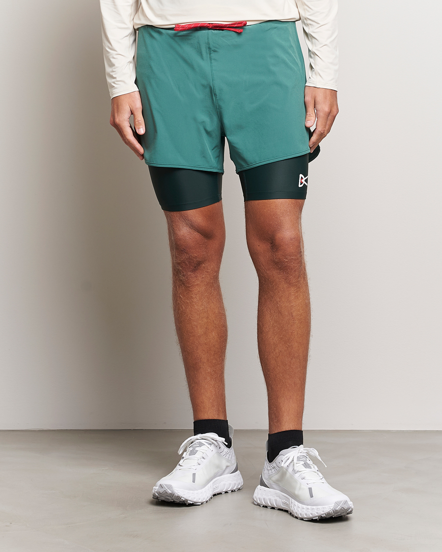 Herren | Active | District Vision | Layered Pocketed Trail Shorts Pine