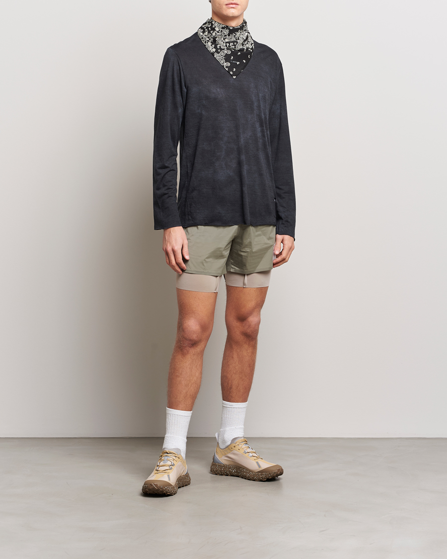 Herren | T-Shirts | Satisfy | CloudMerino Long Sleeve T-Shirt Batik Black