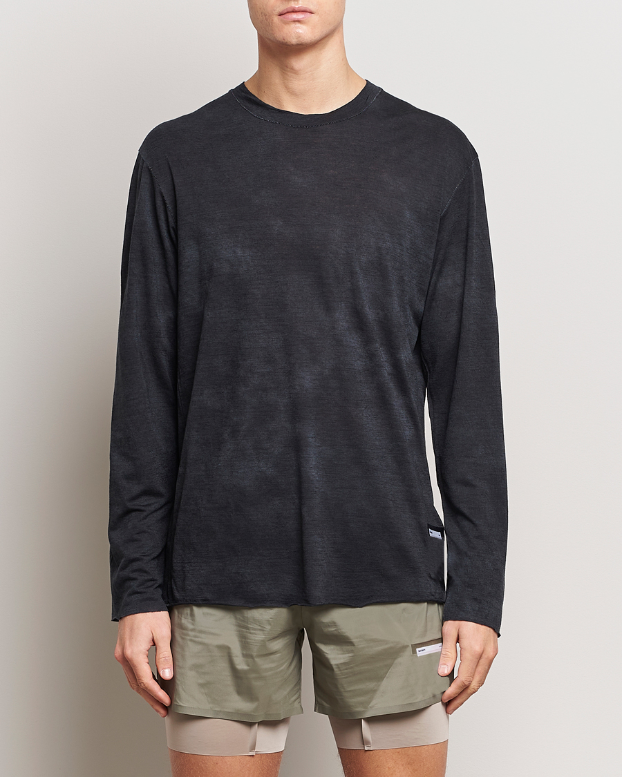 Herren | Kleidung | Satisfy | CloudMerino Long Sleeve T-Shirt Batik Black