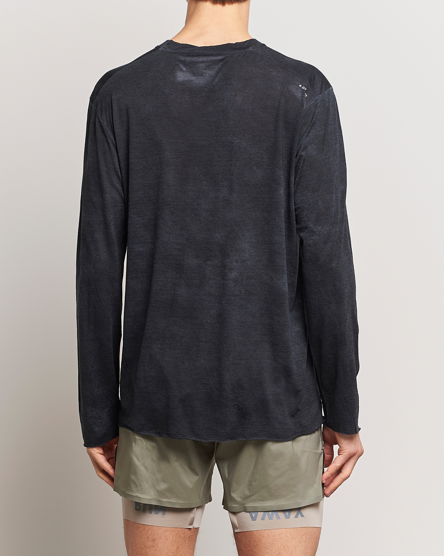 Herren | T-Shirts | Satisfy | CloudMerino Long Sleeve T-Shirt Batik Black