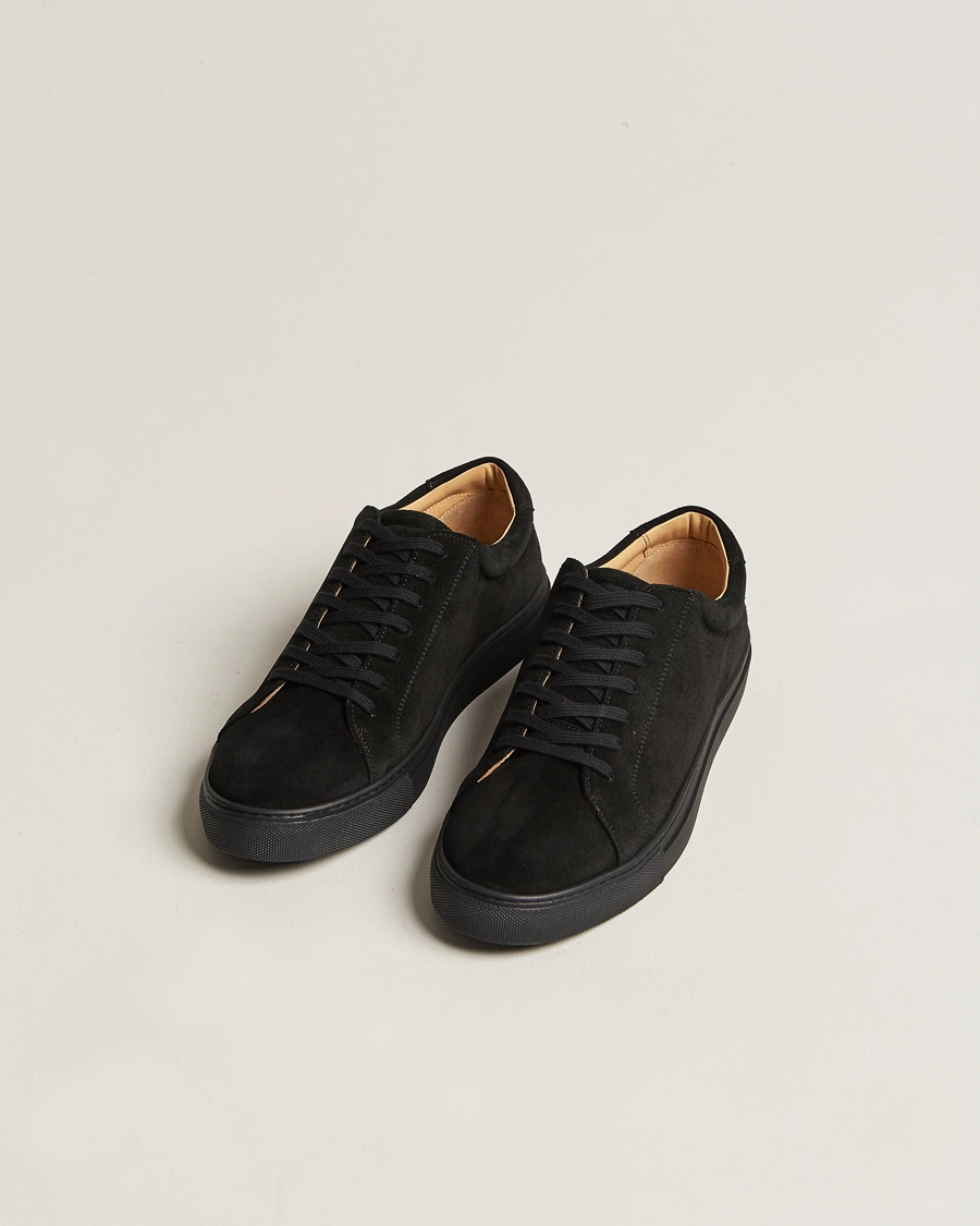 Herren | Schuhe | Myrqvist | Oaxen Monochrome Sneaker Black Suede