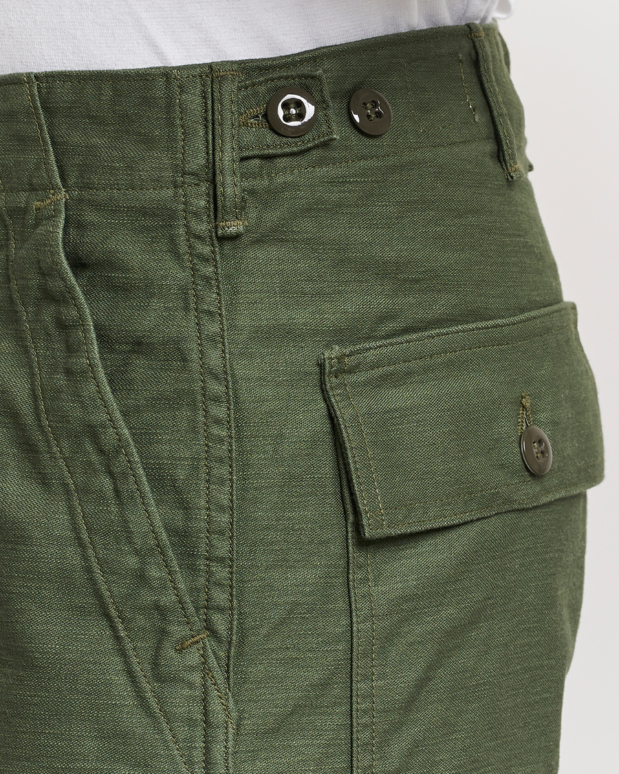 Herren | Hosen | orSlow | Regular Fit Original Sateen Fatigue Pants Green