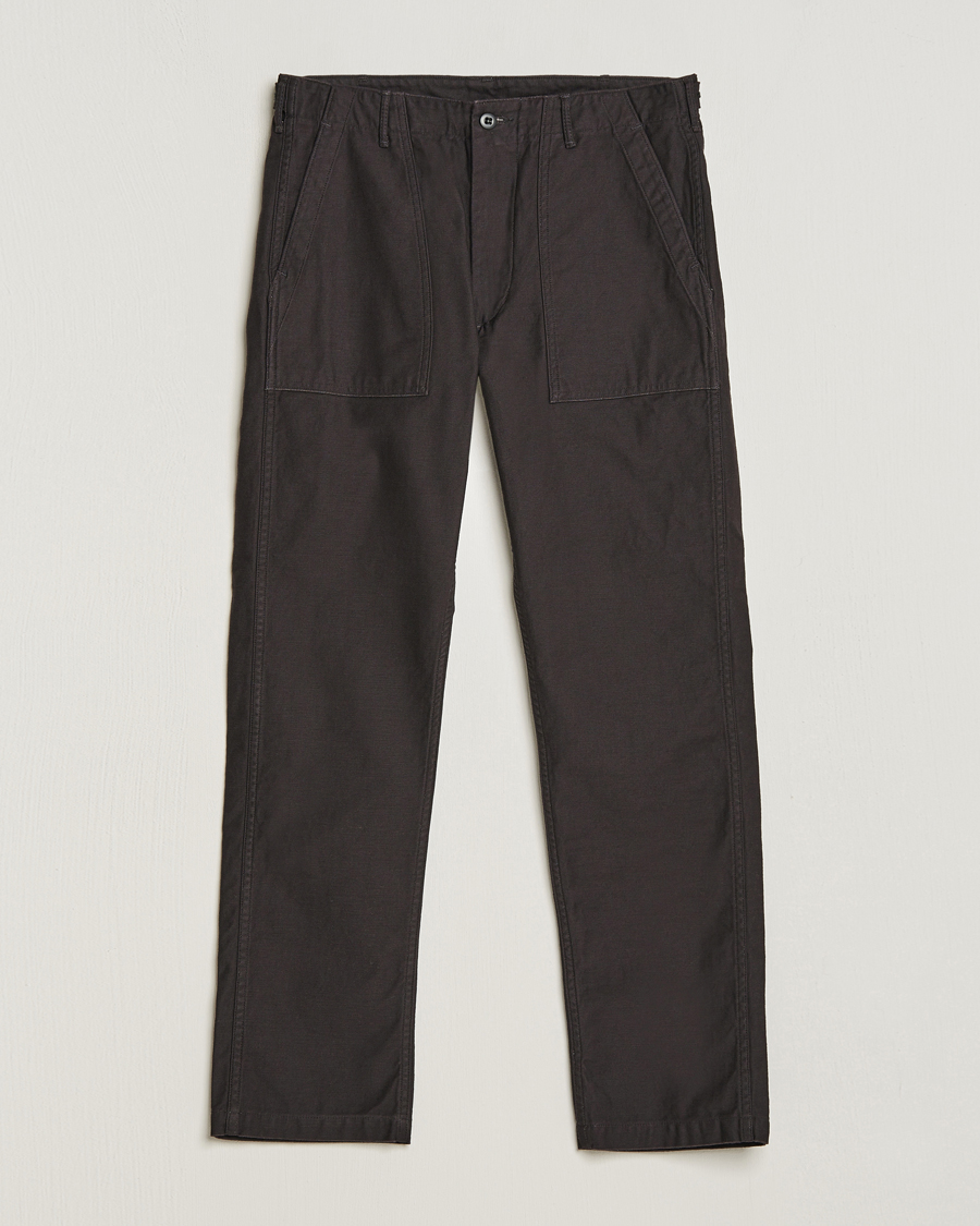 Herren | Hosen | orSlow | Slim Fit Original Sateen Fatigue Pants Black