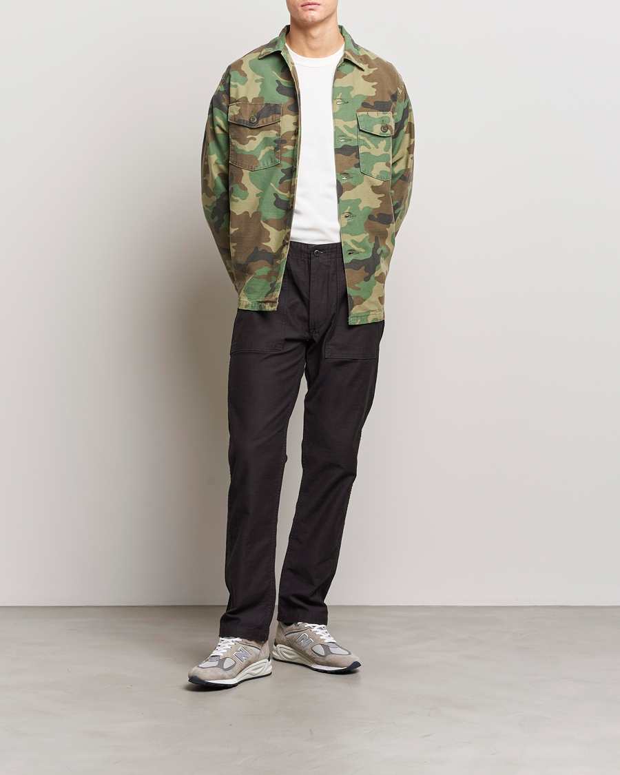 Herren | Hosen | orSlow | Slim Fit Original Sateen Fatigue Pants Black