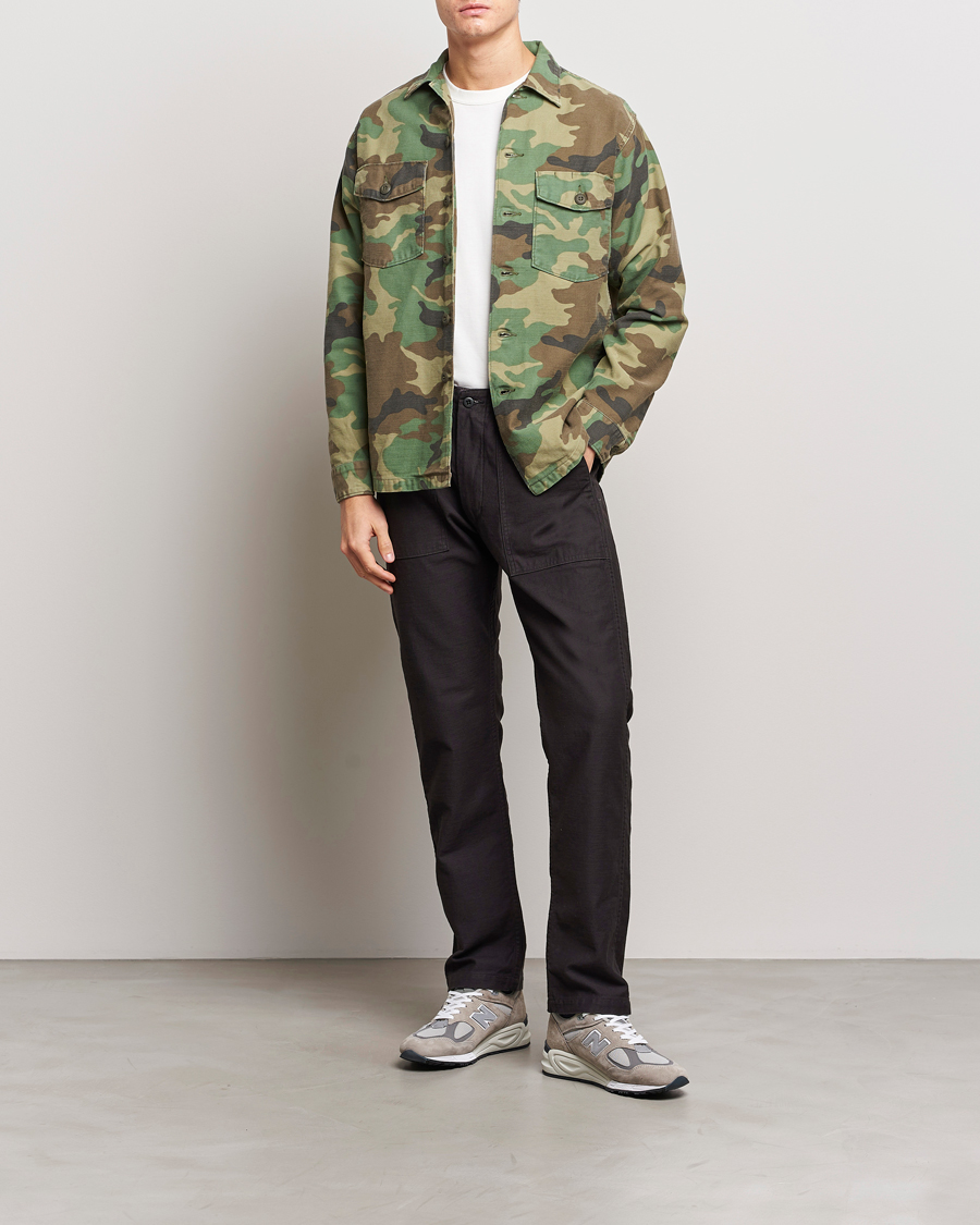 Herren | Hemden | orSlow | Cotton Sateen US Army Overshirt Woodland Camo