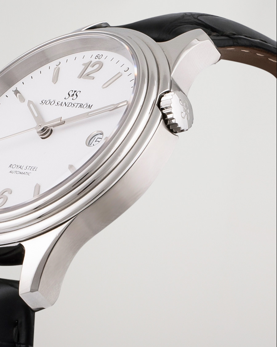 Herren | Sjöö Sandström Pre-Owned Royal Steel Classic 41mm SS-1841-1 Steel White | Sjöö Sandström Pre-Owned | Royal Steel Classic 41mm SS-1841-1 Steel White