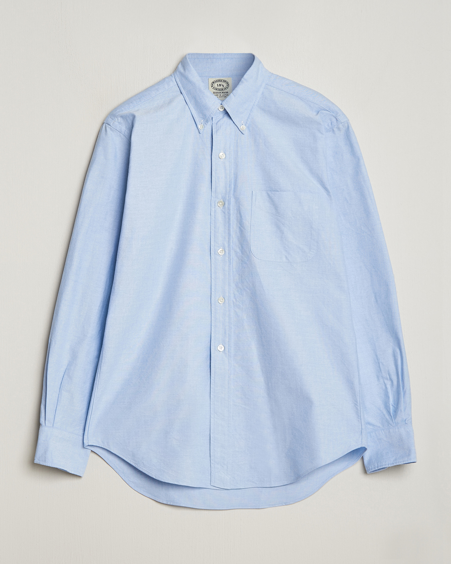 Herren | Hemden | Kamakura Shirts | Vintage Ivy Oxford Button Down Shirt Light Blue