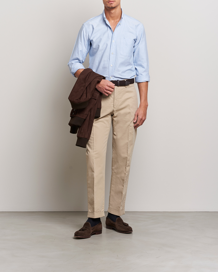 Herren | Hemden | Kamakura Shirts | Vintage Ivy Oxford Button Down Shirt Light Blue