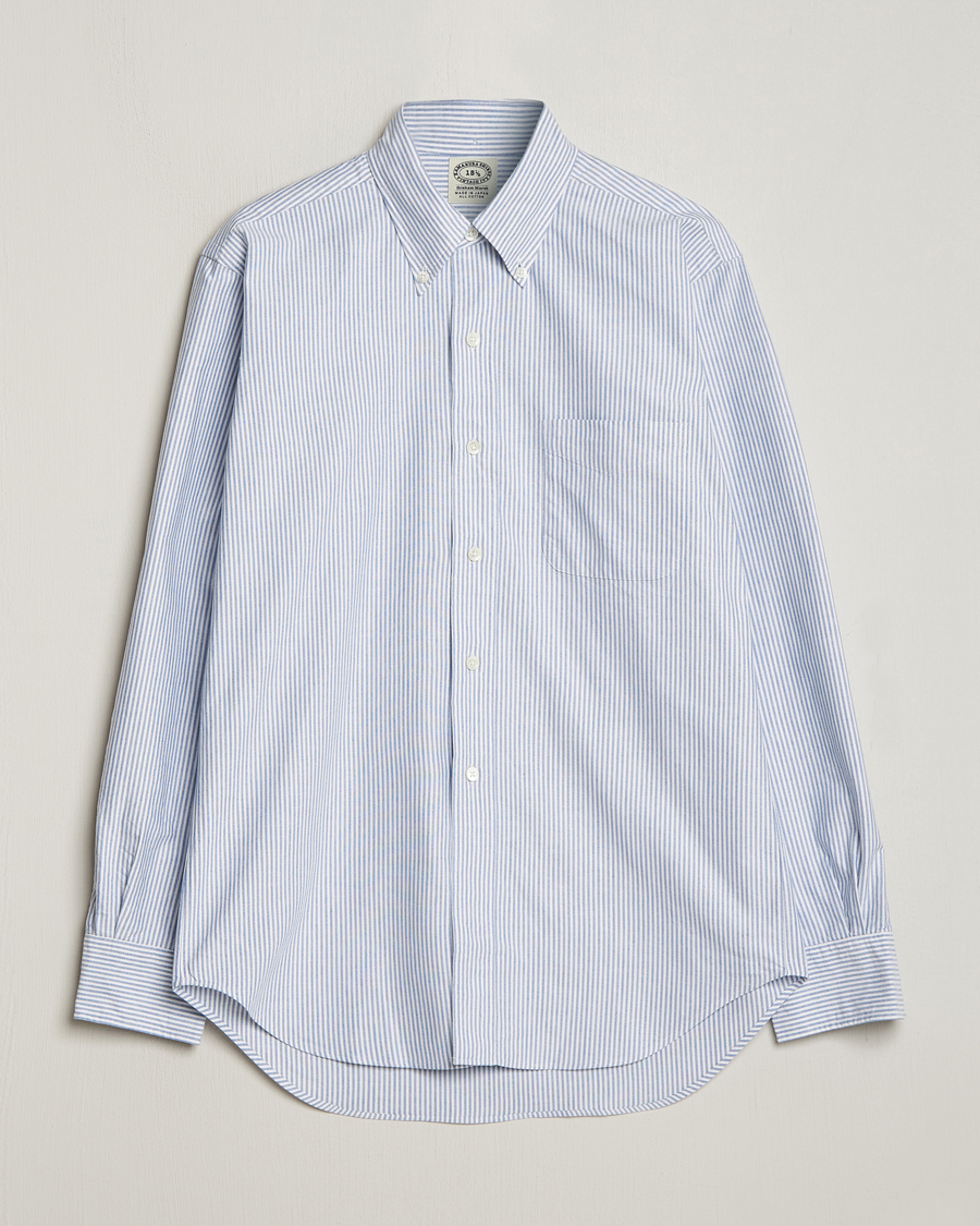 Herren | Hemden | Kamakura Shirts | Vintage Ivy Oxford Button Down Shirt Blue Stripe