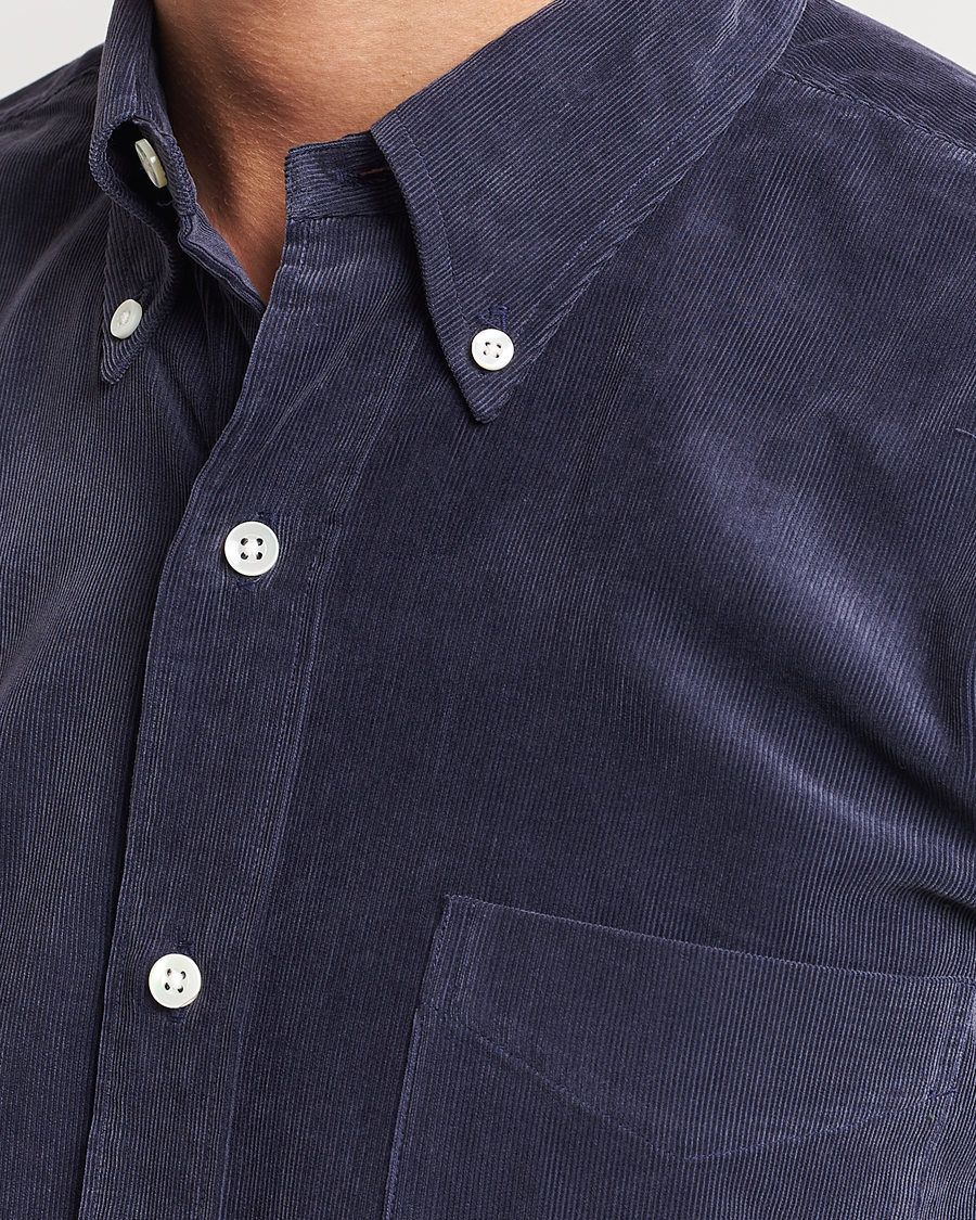 Herren | Hemden | Kamakura Shirts | Vintage Ivy Japanese Corduroy Shirt Navy