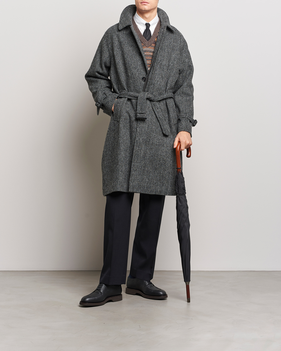 Herren | Jacken | Beams F | Harris Tweed Raglan Coat Dark Grey