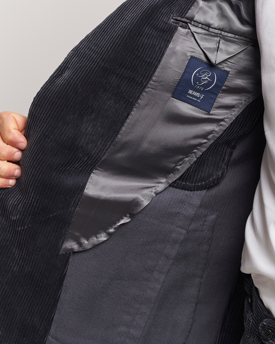Herren | Sakkos | Beams F | Corduroy Blazer Charcoal
