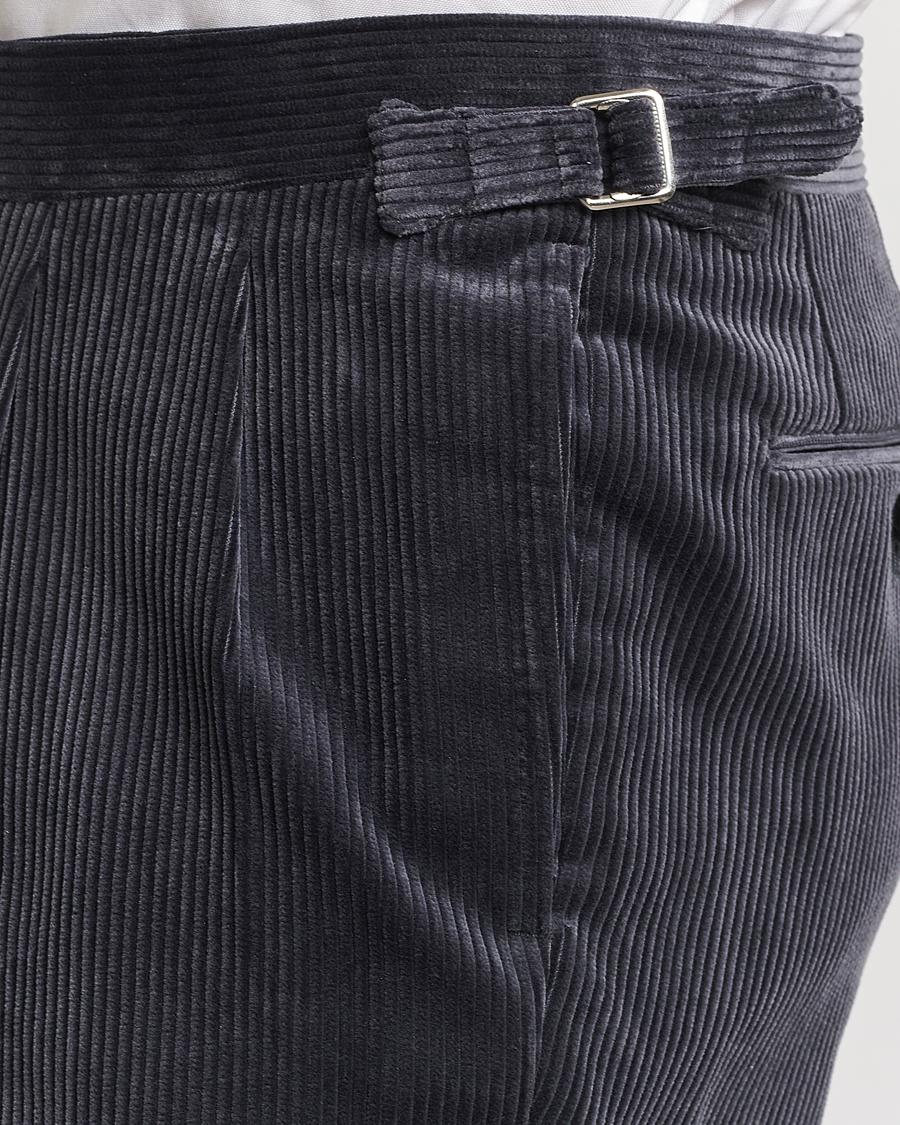 Herren | Hosen | Beams F | Corduroy Side Adjuster Trousers Charcoal