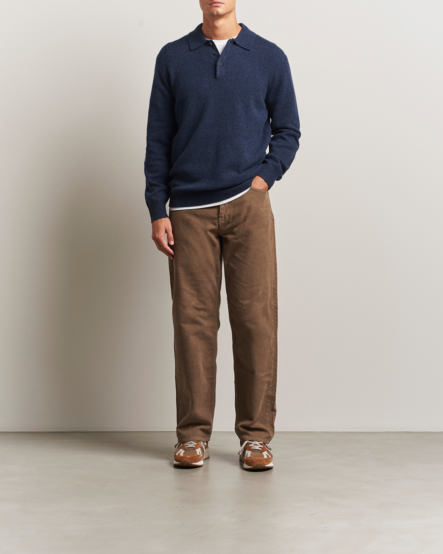 Herren | Pullover | BEAMS PLUS | Knitted Wool Polo Navy