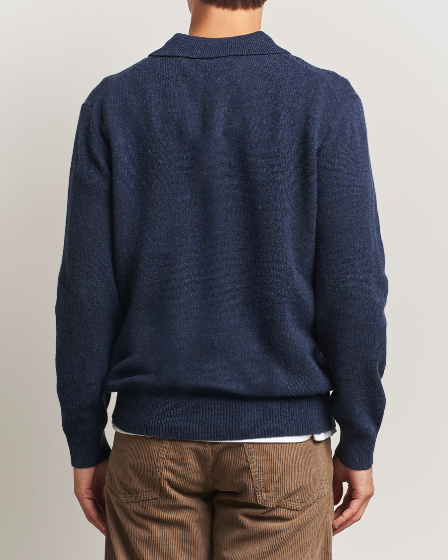 Herren | Pullover | BEAMS PLUS | Knitted Wool Polo Navy
