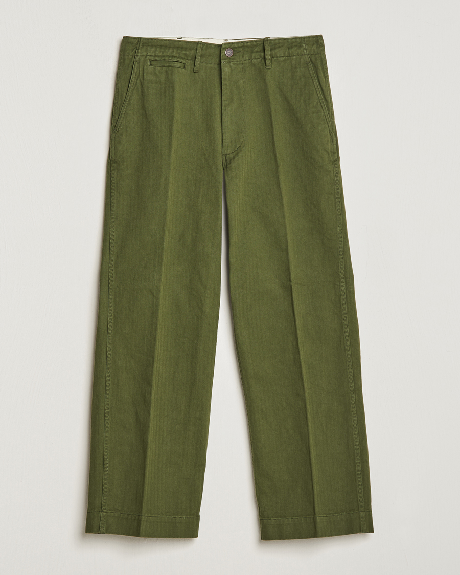 Herren | Hosen | BEAMS PLUS | MIL Herringbone Trousers Olive