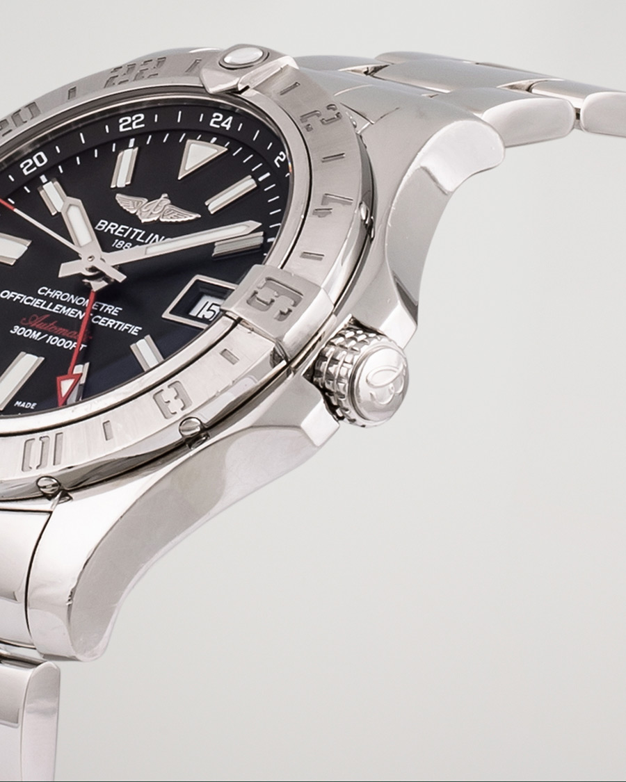 Herren | Breitling Pre-Owned Avenger II GMT A3239011 Steel Black | Breitling Pre-Owned | Avenger II GMT A3239011 Steel Black