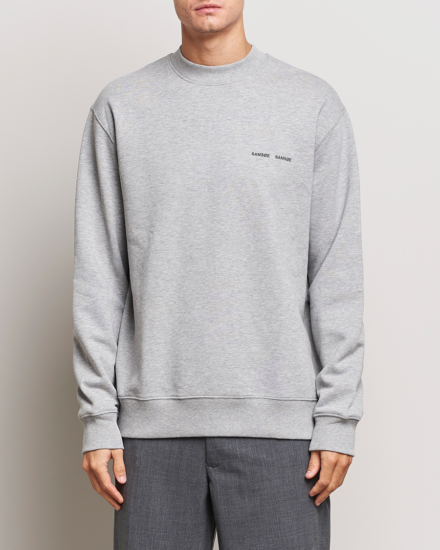 Herren | Sweatshirts | Samsøe Samsøe | Norsbro Crew Neck Sweatshirt Grey Melange