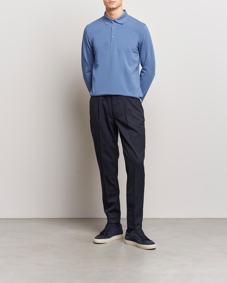 Herren | Pullover | Filippa K | Luke Lycra Poloshirt Paris Blue