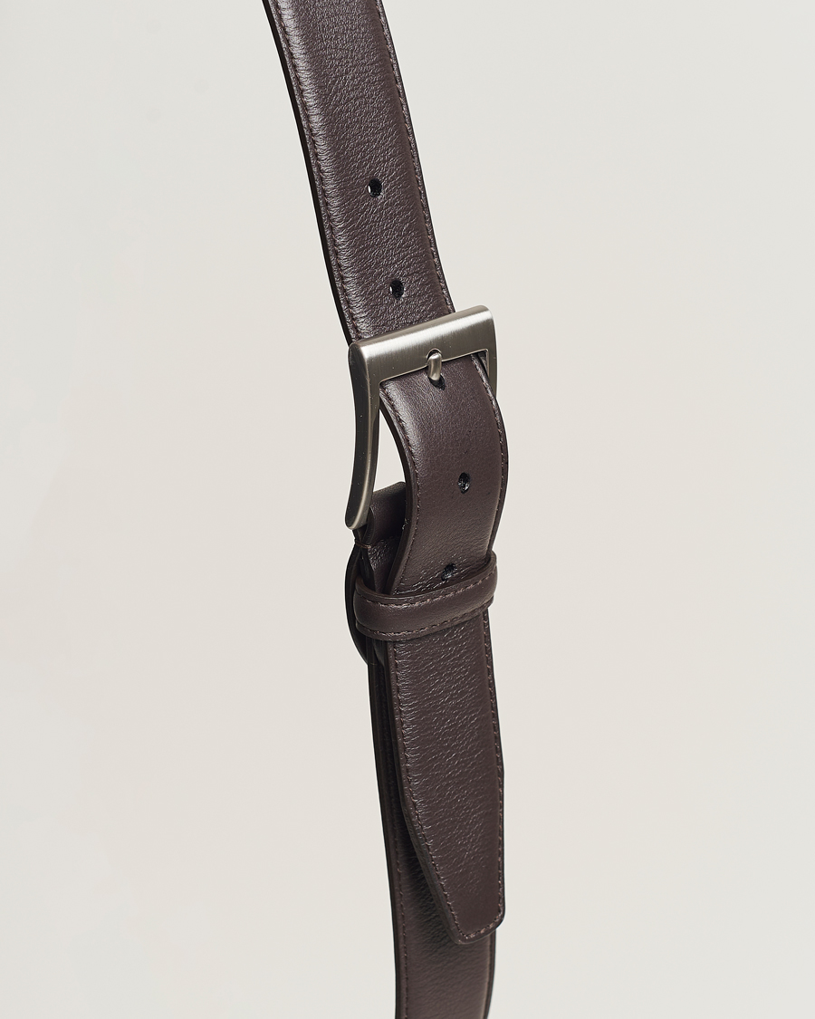 Herren | Gürtel | Canali | Classic Leather Belt Dark Brown Calf