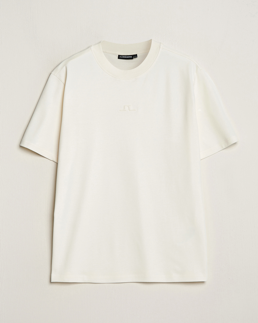 Herren | T-Shirts | J.Lindeberg | Adnan Logo Mock Neck T-Shirt Cloud White
