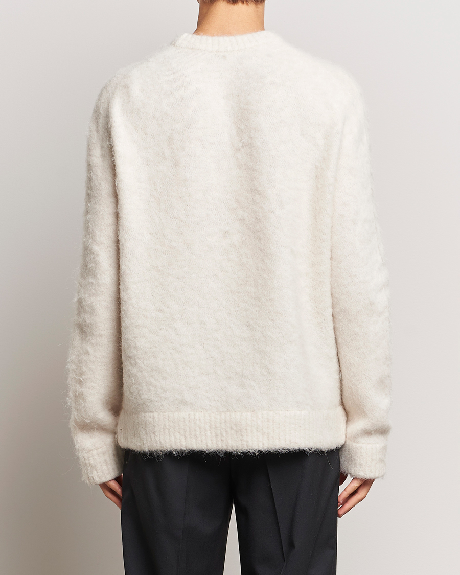 Herren | Pullover | J.Lindeberg | Harold Hairy Knit Crew Cloud White