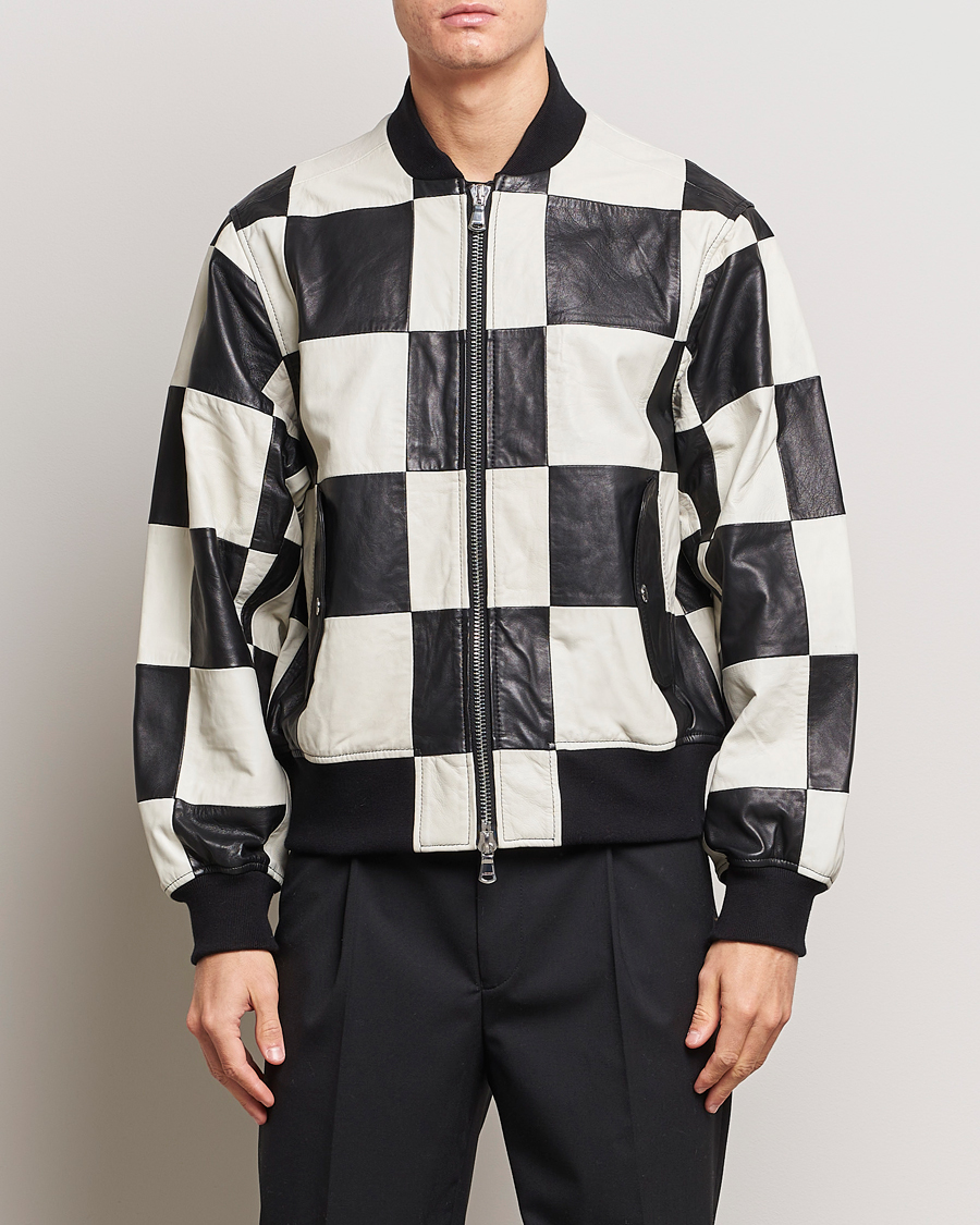 Herren | Jacken | J.Lindeberg | Milan Patchwork Leather Jacket Black
