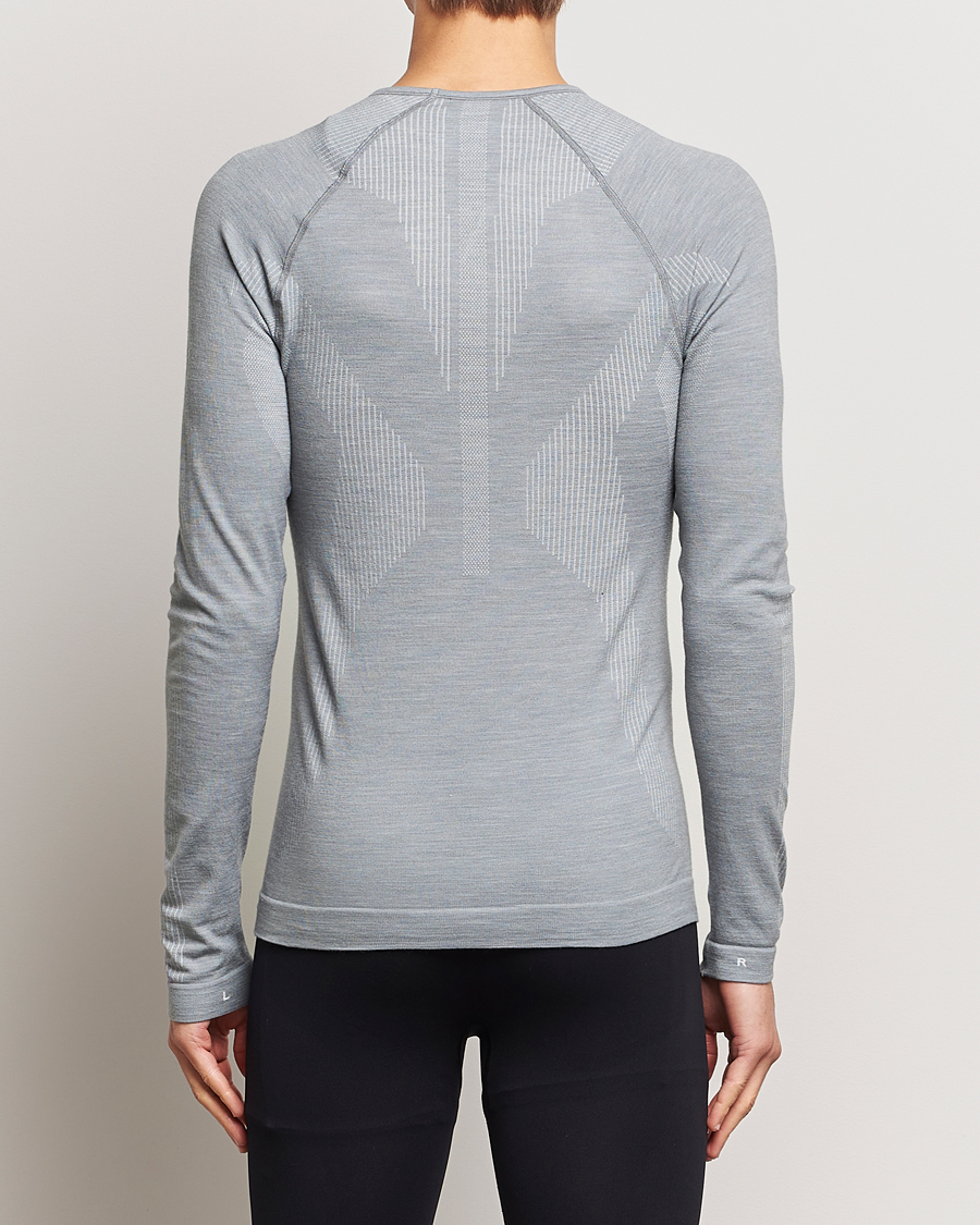Men | T-Shirts | Falke Sport | Falke Long Sleeve Wool Tech Shirt Grey Heather