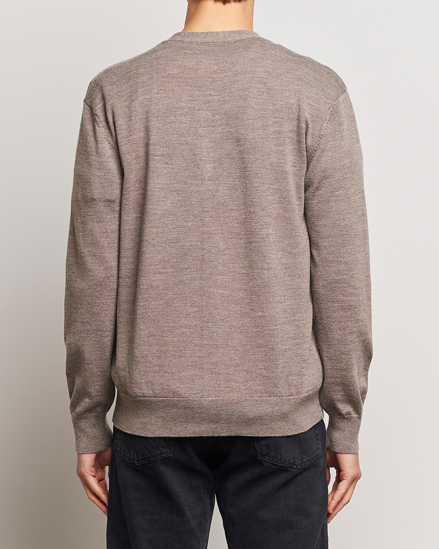 Herren | Pullover | A Day's March | Oca Merino Cardigan Taupe Melange