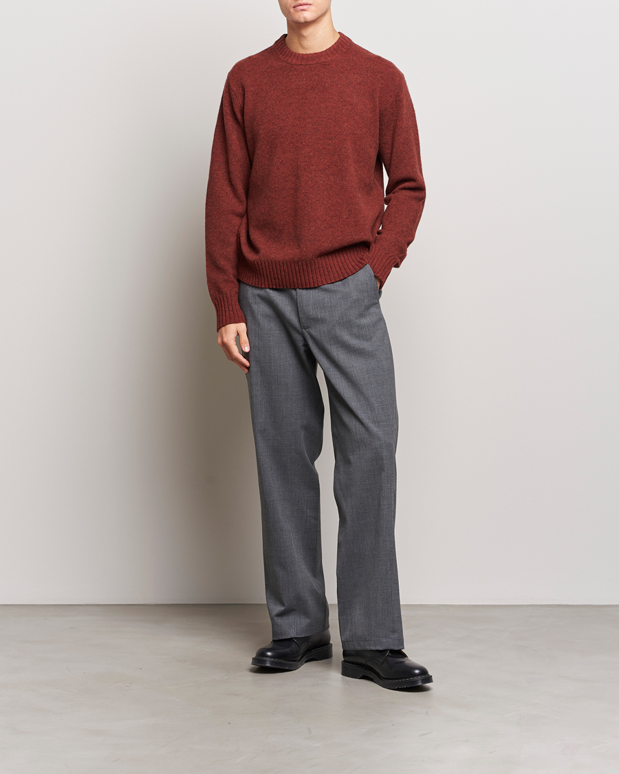 Herren | Pullover | A Day's March | Marlow Lambswool Crew Zinfandel