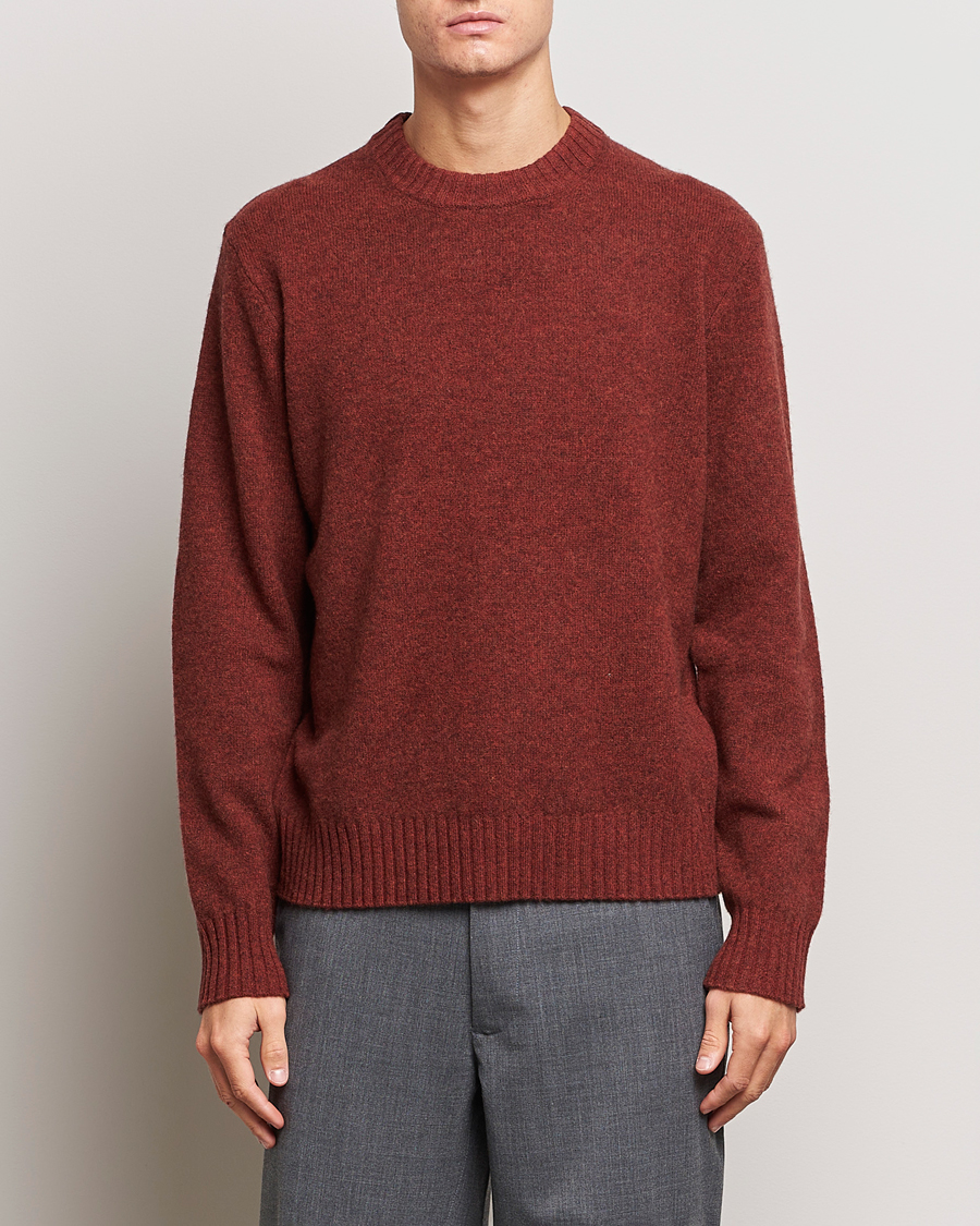 Herren | Pullover | A Day's March | Marlow Lambswool Crew Zinfandel
