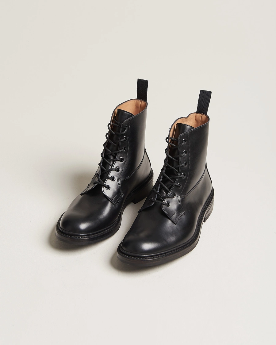 Herr | Handgjorda skor | Tricker's | Burford Dainite Country Boots Black Calf