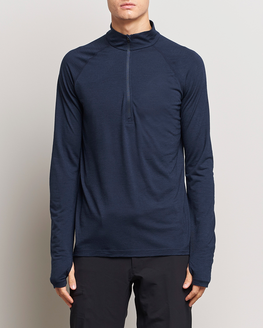 Herren | | Houdini | Desoli Merino Light Half Zip Blue Illusion
