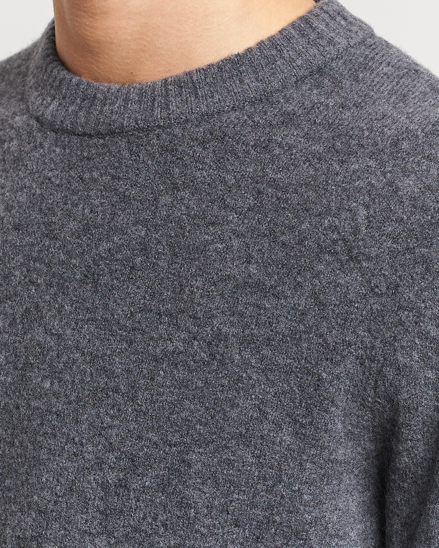 Herren | Pullover | Samsøe Samsøe | Butler Yak Crew Neck Dark Grey Melange