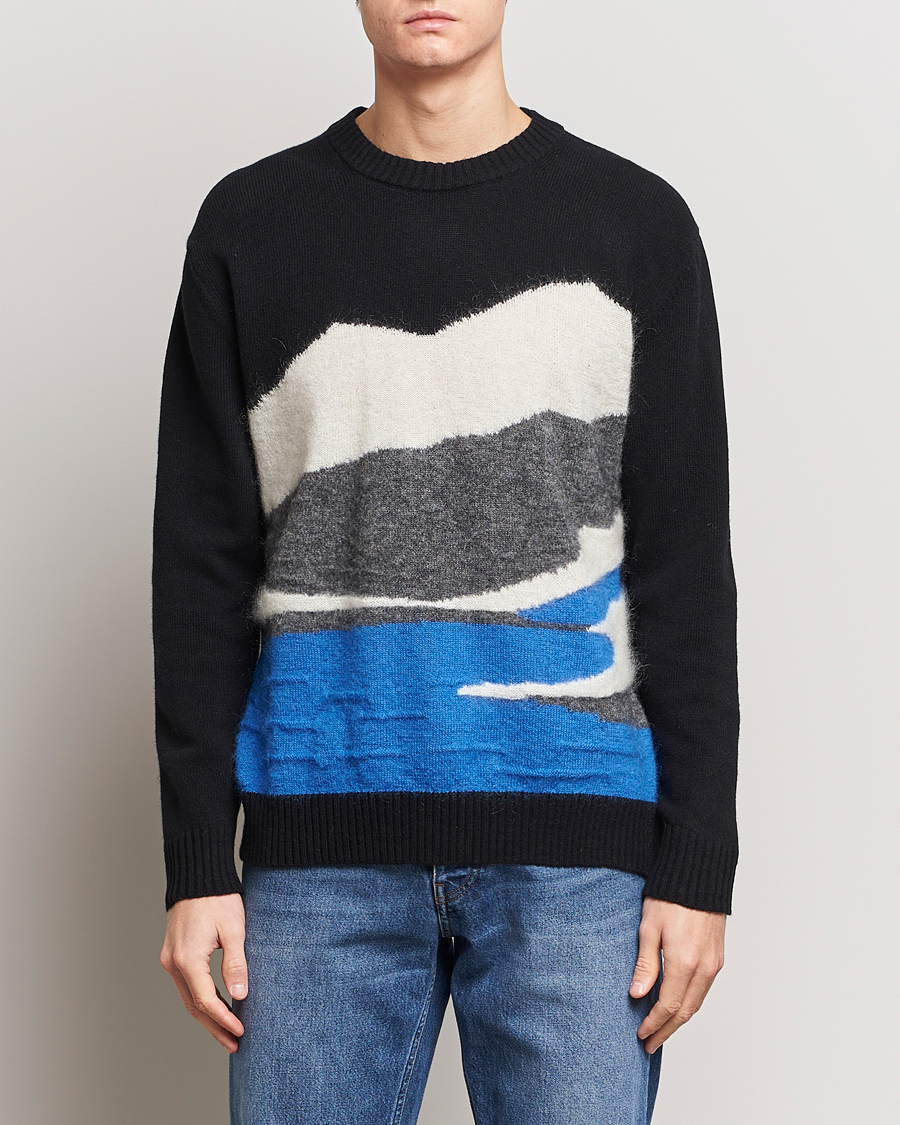 Herren | 30% sale | NN07 | Jason Mohair Wool Sweater Black Multi