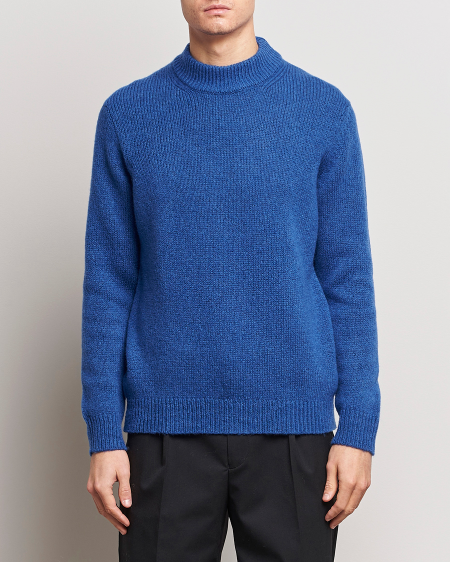 Herren | Sale | NN07 | Nick Mock Neck Sweater Blue