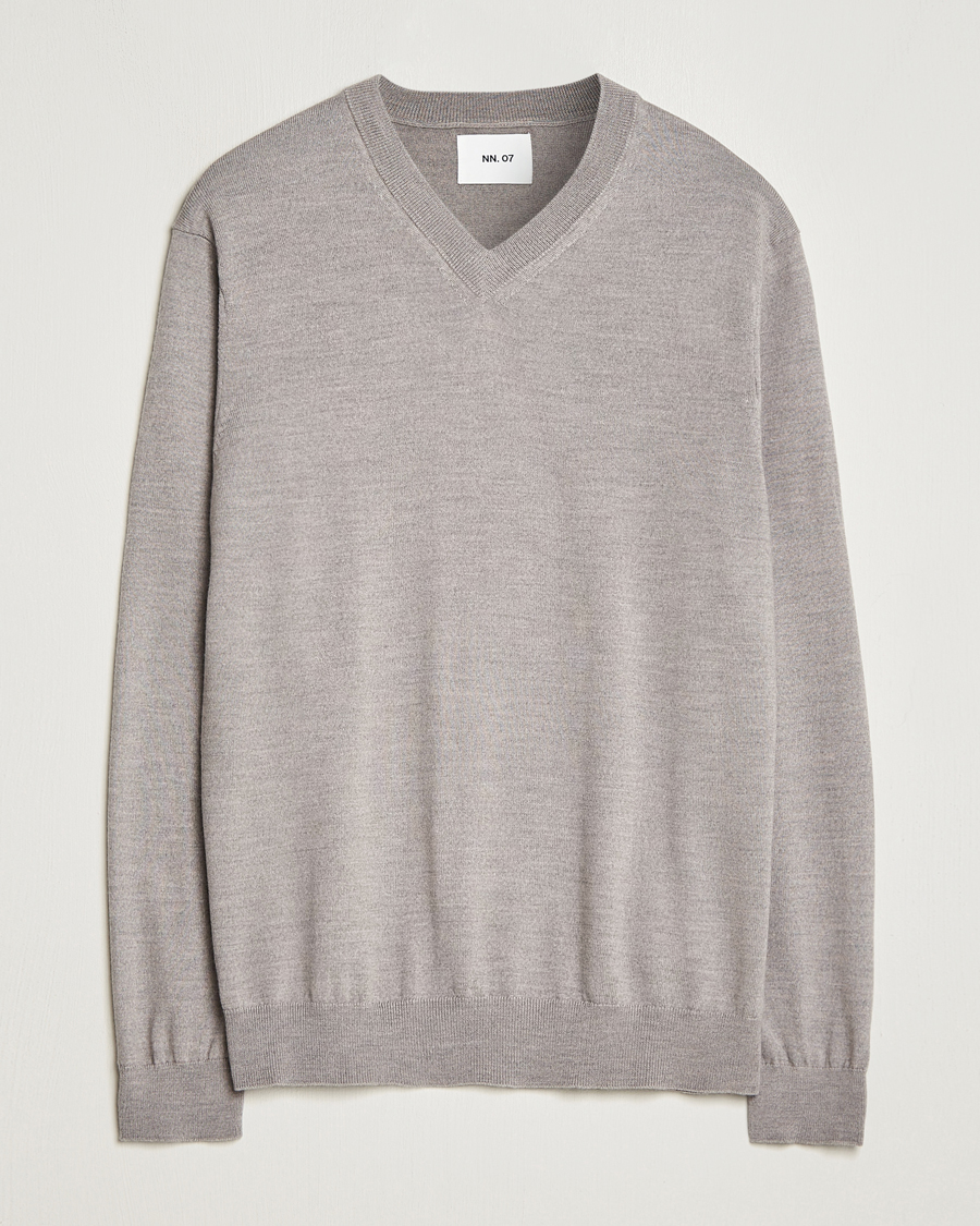 Herren | Pullover | NN07 | Sergio V-Neck Pullover Stone