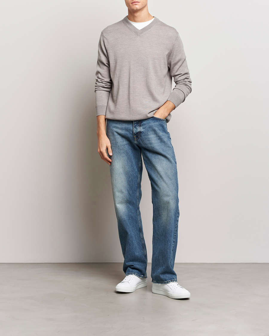 Herren | Pullover | NN07 | Sergio V-Neck Pullover Stone