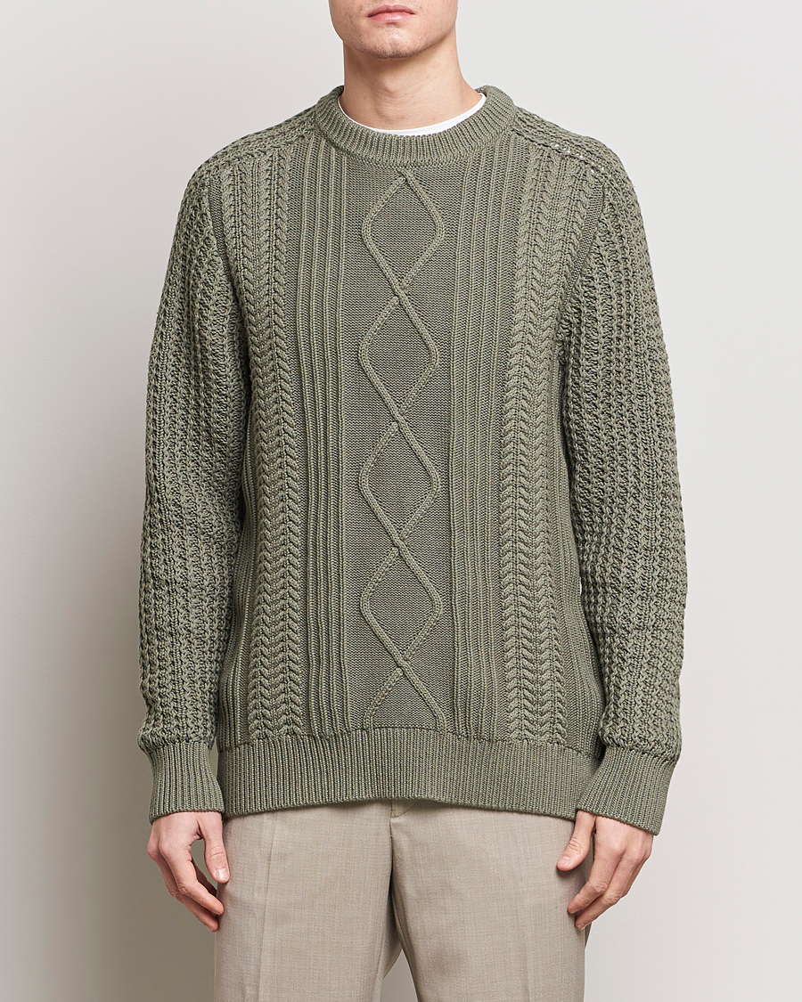 Herren | Kleidung | NN07 | Caleb Cable Knit Sweater Khaki Sand