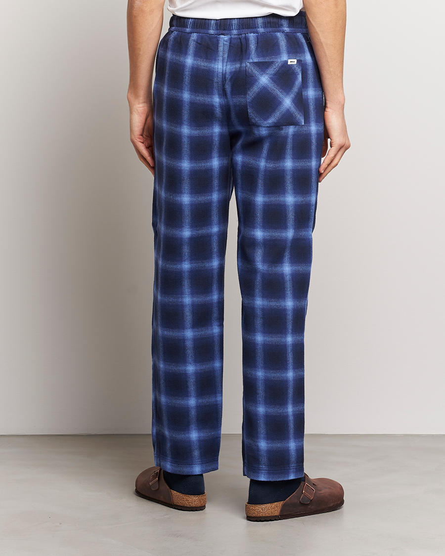 Herren | Schlafanzüge & Bademäntel | Tekla | Flannel Checked Pyjama Pants Navy/Blue