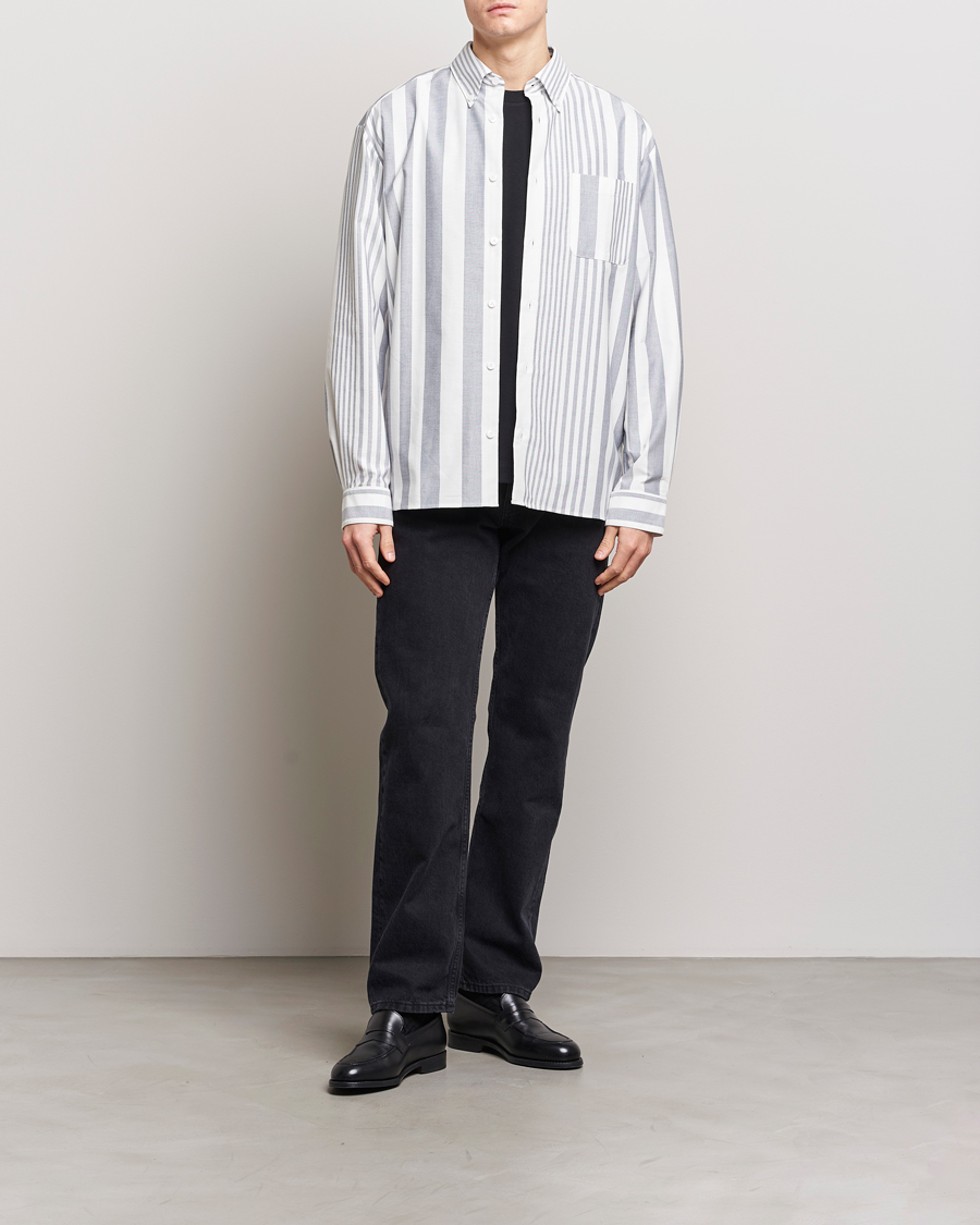 Herren | Hemden | A.P.C. | Mateo Striped Oxford Shirt Marine/White
