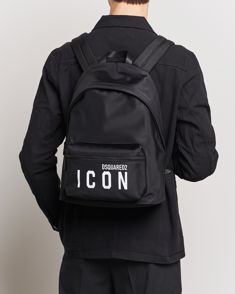 Men | Dsquared2 | Dsquared2 | Be Icon Backpack Black