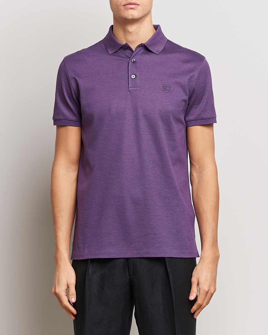 Herren | Kurzarm-Poloshirts | Ralph Lauren Purple Label | Mercerized Cotton Polo Purple Melange