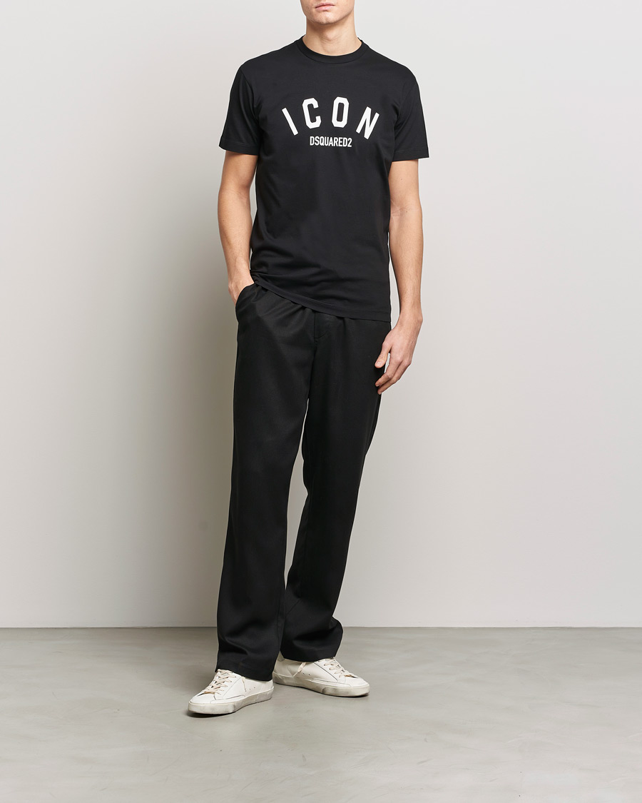 Herren | T-Shirts | Dsquared2 | Cool Fit Be Icon Crew Neck T-Shirt Black